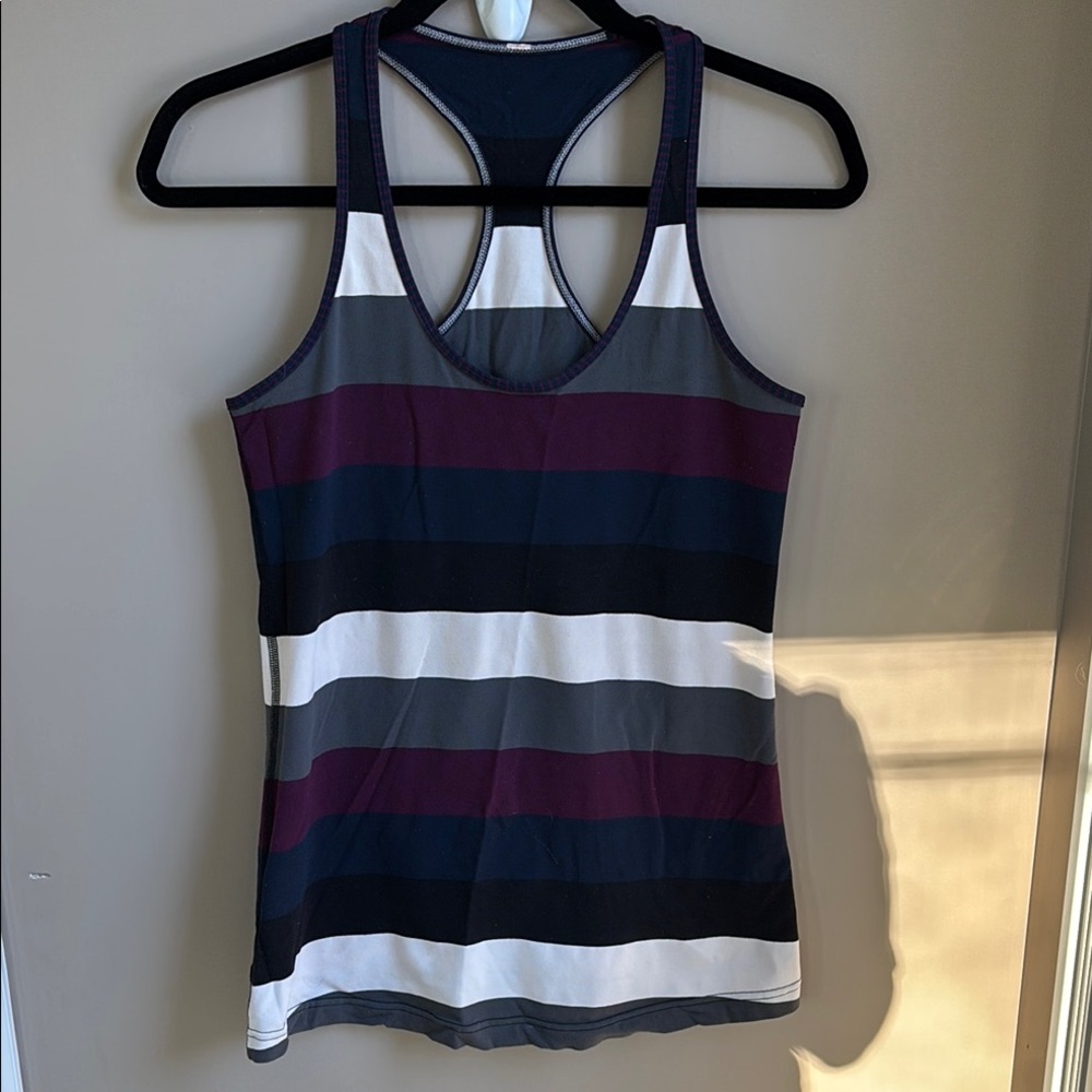 Lululemon Striped Racerback Tank Top